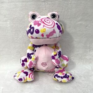 NEW Fiesta Sweets 10" Pink And Purple Candy Frog Plush‎ NWT Stuffed Animal